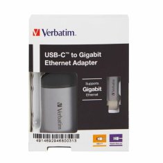 Verbatim ADAPTÉR VERBATIM USB-C - ETERNET HLINÍK/HLINÍK 49146