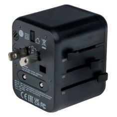 Verbatim VERBATIM CESTOVNÍ ADAPTÉR EU/UK/US 2XUSB-A/USB-C PD 20W UTA-02 ČERNÁ/ČERNÁ 49544