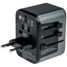 Verbatim VERBATIM CESTOVNÍ ADAPTÉR EU/UK/US 2XUSB-A/2XUSB-C PD 30W UTA-03 ČERNÁ/ČERNÁ 49545