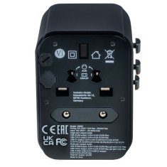 Verbatim VERBATIM CESTOVNÍ ADAPTÉR EU/UK/US 2XUSB-A/2XUSB-C PD 30W UTA-03 ČERNÁ/ČERNÁ 49545