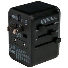 Verbatim VERBATIM CESTOVNÍ ADAPTÉR EU/UK/US 3XUSB-A/2XUSB-C PD 61W UTA-04 ČERNÁ/ČERNÁ 49546