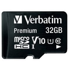 Verbatim VERBATIM 32GB V10 MICROSDHC KARTA + ČERNO/ČERNÝ ADAPTÉR 44083