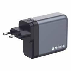 Verbatim VERBATIM GAN 200W SÍŤOVÁ NABÍJEČKA 3XUSB-C/USB-A + EU/UK/US GNC-200 ADAPTÉR 32204