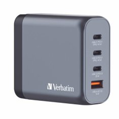 Verbatim VERBATIM GAN 140W SÍŤOVÁ NABÍJEČKA 3XUSB-C/USB-A + EU/UK/US GNC-140 ADAPTÉR 32203