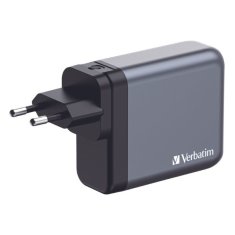 Verbatim VERBATIM GAN 140W SÍŤOVÁ NABÍJEČKA 3XUSB-C/USB-A + EU/UK/US GNC-140 ADAPTÉR 32203