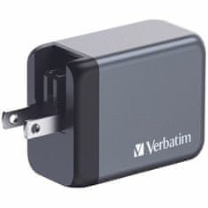 Verbatim VERBATIM GAN 65W NÁSTĚNNÁ NABÍJEČKA 2XUSB-C/USB-A + EU/UK/US GNC-65 ADAPTÉR 32201