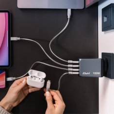 Verbatim VERBATIM GAN 100W SÍŤOVÁ NABÍJEČKA 3XUSB-C/USB-A + EU/UK/US GNC-100 ADAPTÉR 32202