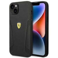 Ferrari FERRARI FEHCP14MRBUK IPHONE 14 PLUS / 15 PLUS 6,7" ČERNO/ČERNÉ PEVNÉ POUZDRO KOŽENÉ STRANY RAZÍTKA