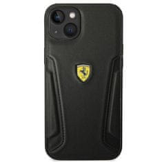 Ferrari FERRARI FEHCP14MRBUK IPHONE 14 PLUS / 15 PLUS 6,7" ČERNO/ČERNÉ PEVNÉ POUZDRO KOŽENÉ STRANY RAZÍTKA