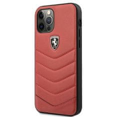 Ferrari FERRARI FEHQUHCP12MRE IPHONE 12/12 PRO ČERVENÝ/ČERVENÝ PEVNÝ OBAL OFF TRACK QUILTED