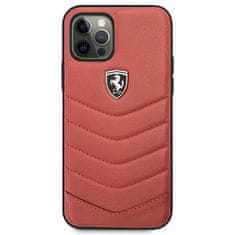 Ferrari FERRARI FEHQUHCP12MRE IPHONE 12/12 PRO ČERVENÝ/ČERVENÝ PEVNÝ OBAL OFF TRACK QUILTED