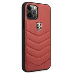 Ferrari FERRARI FEHQUHCP12MRE IPHONE 12/12 PRO ČERVENÝ/ČERVENÝ PEVNÝ OBAL OFF TRACK QUILTED