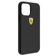 Ferrari FERRARI FERCAHCP12SBK IPHONE 12 MINI 5,4" ČERNÝ/ČERNÝ PEVNÝ OBAL ON TRACK REAL CARBON