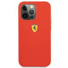 Ferrari FERRARI FESSIHCP13XRE IPHONE 13 PRO MAX 6,7" ČERVENÝ/ČERVENÝ PEVNÝ SILIKONOVÝ OBAL