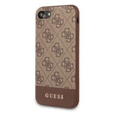 Guess GUESS GUHCI8G4GLBR IPHONE 7/8/SE 2020 / SE 2022 HNĚDÉ/HNĚDÉ PEVNÉ POUZDRO 4G STRIPE COLLECTION