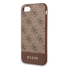 Guess GUESS GUHCI8G4GLBR IPHONE 7/8/SE 2020 / SE 2022 HNĚDÉ/HNĚDÉ PEVNÉ POUZDRO 4G STRIPE COLLECTION