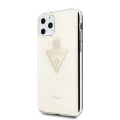 Guess GUESS GUHCN58SGTLGO IPHONE 11 PRO ZLATÉ/ZLATÉ PEVNÉ POUZDRO GLITTER TRIANGLE