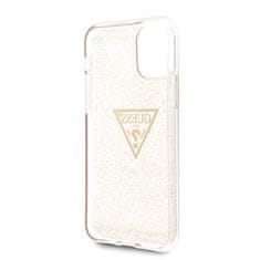 Guess GUESS GUHCN58SGTLGO IPHONE 11 PRO ZLATÉ/ZLATÉ PEVNÉ POUZDRO GLITTER TRIANGLE