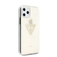 Guess GUESS GUHCN58SGTLGO IPHONE 11 PRO ZLATÉ/ZLATÉ PEVNÉ POUZDRO GLITTER TRIANGLE