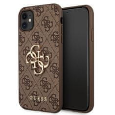 Guess GUESS GUHCN614GMGBR IPHONE 11 6.1 / XR HNĚDÝ/HNĚDÝ PEVNÝ OBAL 4G BIG METAL LOGO