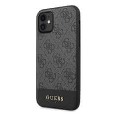 Guess GUESS GUHCN61G4GLGR IPHONE 11 6,1" / XR ŠEDÝ/ŠEDÝ PEVNÝ OBAL 4G STRIPE COLLECTION