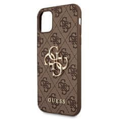 Guess GUESS GUHCN614GMGBR IPHONE 11 6.1 / XR HNĚDÝ/HNĚDÝ PEVNÝ OBAL 4G BIG METAL LOGO