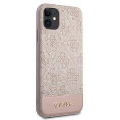 Guess GUESS GUHCN61G4GLPI IPHONE 11 / XR 6,1" RŮŽOVÉ/RŮŽOVÉ PEVNÉ POUZDRO 4G STRIPE COLLECTION