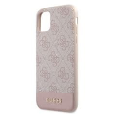 Guess GUESS GUHCN61G4GLPI IPHONE 11 / XR 6,1" RŮŽOVÉ/RŮŽOVÉ PEVNÉ POUZDRO 4G STRIPE COLLECTION