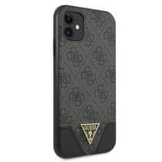 Guess GUESS GUHCN61PU4GHBK IPHONE 11 6,1" / XR ŠEDÝ/ŠEDÝ PEVNÝ OBAL 4G TRIANGLE COLLECTION