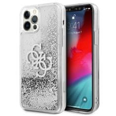 Guess GUESS GUHCP12LLG4GSI IPHONE 12 PRO MAX 6,7" STŘÍBRNÝ/STŘÍBRNÝ PEVNÝ OBAL 4G BIG LIQUID GLITTER