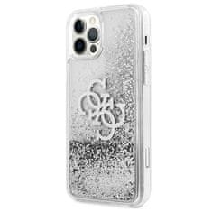 Guess GUESS GUHCP12LLG4GSI IPHONE 12 PRO MAX 6,7" STŘÍBRNÝ/STŘÍBRNÝ PEVNÝ OBAL 4G BIG LIQUID GLITTER