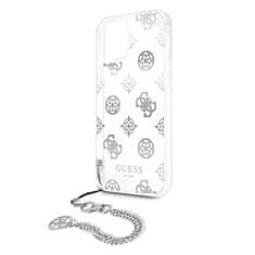 Guess GUESS GUHCP12LKSPESI IPHONE 12 PRO MAX 6,7" STŘÍBRNÝ/STŘÍBRNÝ PEVNÝ OBAL PEONY CHAIN COLLECTION