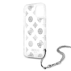 Guess GUESS GUHCP12LKSPESI IPHONE 12 PRO MAX 6,7" STŘÍBRNÝ/STŘÍBRNÝ PEVNÝ OBAL PEONY CHAIN COLLECTION