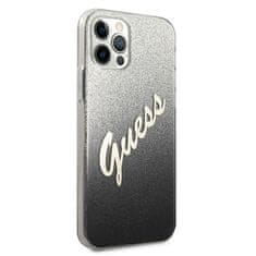 Guess GUESS GUHCP12LPCUGLSBK IPHONE 12 PRO MAX 6,7" ČERNO/ČERNÉ PEVNÉ POUZDRO GLITTER GRADIENT SCRIPT