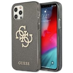 Guess GUESS GUHCP12LPCUGL4GBK IPHONE 12 PRO MAX 6,7" ČERNO/ČERNÉ PEVNÉ POUZDRO GLITTER 4G BIG LOGO