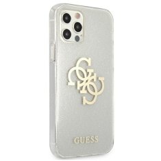 Guess GUESS GUHCP12LPCUGL4GTR IPHONE 12 PRO MAX 6,7" PRŮHLEDNÉ PEVNÉ POUZDRO GLITTER 4G BIG LOGO