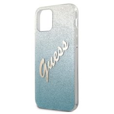 Guess GUESS GUHCP12MPCUGLSBL IPHONE 12/12 PRO 6,1" MODRO/MODRÉ PEVNÉ POUZDRO GLITTER GRADIENT SCRIPT