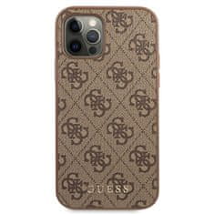 Guess GUESS GUHCP12MG4GFBR IPHONE 12 / 12 PRO 6,1" BRĄZOWY/BROWN HARD CASE 4G METAL GOLD LOGO