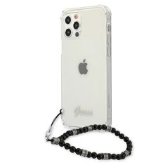 Guess GUESS GUHCP12MKPSBK IPHONE 12/12 PRO 6,1" PRŮHLEDNÝ PEVNÝ OBAL BLACK PEARL