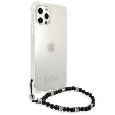 Guess GUESS GUHCP12MKPSBK IPHONE 12/12 PRO 6,1" PRŮHLEDNÝ PEVNÝ OBAL BLACK PEARL