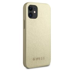 Guess GUESS GUHCP12SIGLGO IPHONE 12 MINI 5,4" ZLATÝ/ZLATÝ PEVNÝ OBAL IRIDESCENT