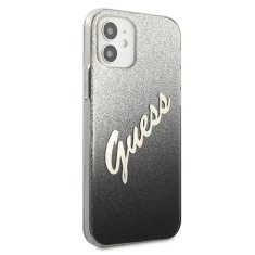 Guess GUESS GUHCP12SPCUGLSBK IPHONE 12 MINI 5,4" ČERNÝ/ČERNÝ PEVNÝ OBAL GLITTER GRADIENT SCRIPT