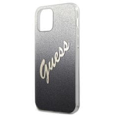 Guess GUESS GUHCP12SPCUGLSBK IPHONE 12 MINI 5,4" ČERNÝ/ČERNÝ PEVNÝ OBAL GLITTER GRADIENT SCRIPT