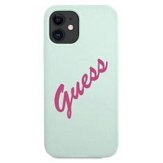 Guess GUESS GUHCP12SLSVSBF IPHONE 12 MINI 5,4" MODRÝ FUCHSIOVÝ/MODRÝ FUSCHIA PEVNÝ OBAL SILIKONOVÝ VINTAGE