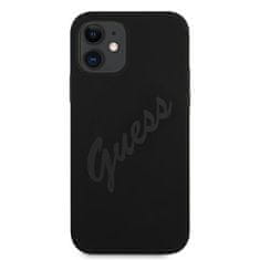 Guess GUESS GUHCP12SLSVSBK IPHONE 12 MINI 5,4" ČERNÝ/ČERNÝ PEVNÝ OBAL SCRIPT VINTAGE