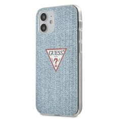 Guess GUESS GUHCP12SPCUJULLB IPHONE 12 MINI 5,4" MODRÉ/SVĚTLE MODRÉ PEVNÉ POUZDRO JEANS COLLECTION