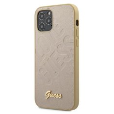 Guess GUESS GUHCP12SPUILGLG IPHONE 12 MINI 5,4" ZLATÝ/ZLATÝ PEVNÝ OBAL IRIDESCENT LOVE SCRIPT GOLD LOGO