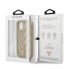 Guess GUESS GUHCP12SPUVQTMLBE IPHONE 12 MINI 5,4" ZLATÝ/ZLATÝ PEVNÝ OBAL V-QUILTED COLLECTION