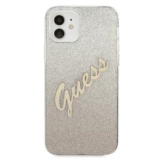 Guess GUESS GUHCP12SPCUGLSGO IPHONE 12 MINI 5,4" ZLATÝ/ZLATÝ PEVNÝ OBAL GLITTER GRADIENT SCRIPT