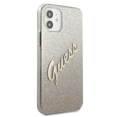 Guess GUESS GUHCP12SPCUGLSGO IPHONE 12 MINI 5,4" ZLATÝ/ZLATÝ PEVNÝ OBAL GLITTER GRADIENT SCRIPT